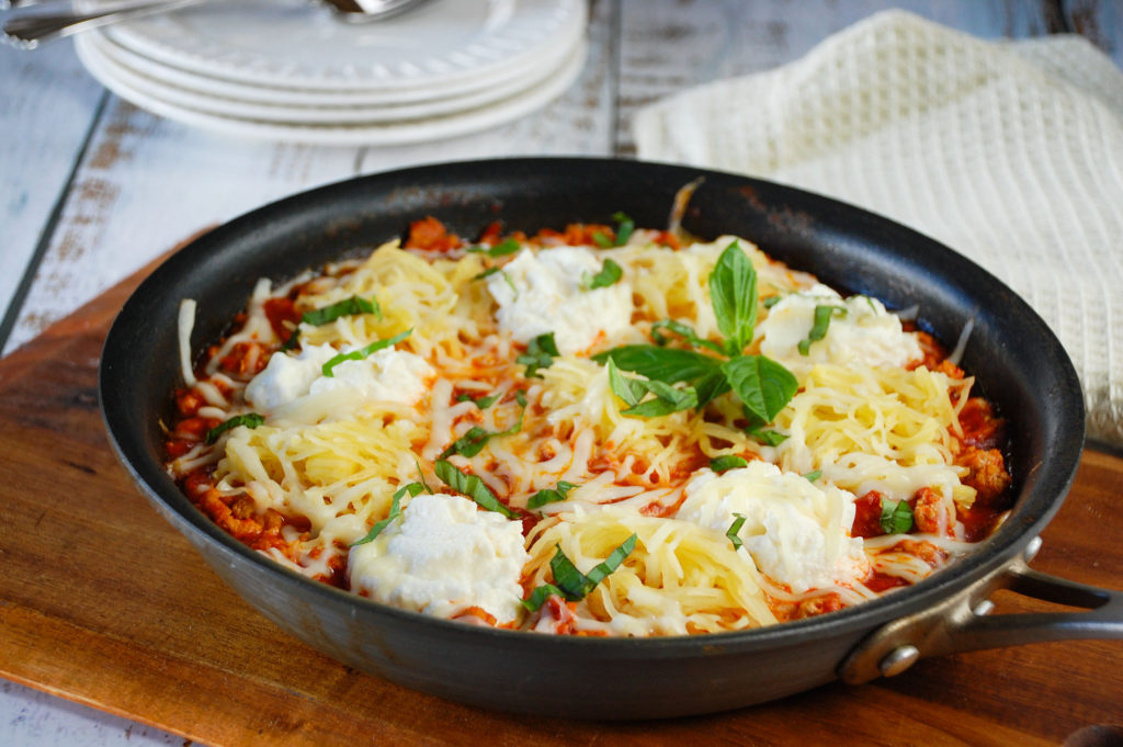 Spaghetti Squash Skillet “Lasagna” - Meals, Heels & Cocktails